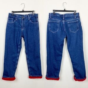Berne Apparel Company Women's Denim Fleeced Lined Straight Leg Jeans Size 8